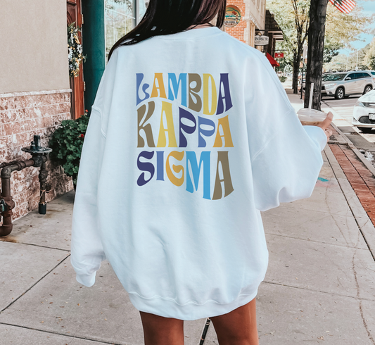 Lambda Kappa Sigma Oversized Shirt, Groovy Sorority Sweatshirt , Lambda Kappa Sigma Hoodie, Lambda Kappa Sigma shirt, LKS Fraternity shirt