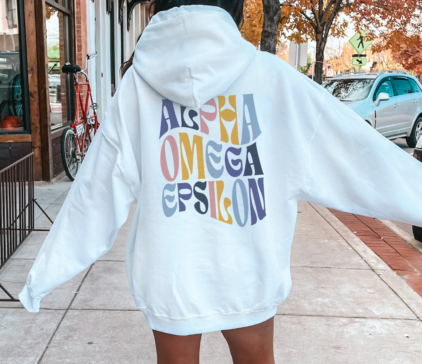 Alpha Omega Epsilon Oversized Shirt, Groovy Sorority Sweatshirt , Alpha Omega Epsilon Hoodie