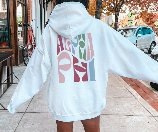 Alpha Phi Oversized Shirt, Groovy Sorority Sweatshirt , Alpha Phi Hoodie, APhi, Alpha Phi Shirt