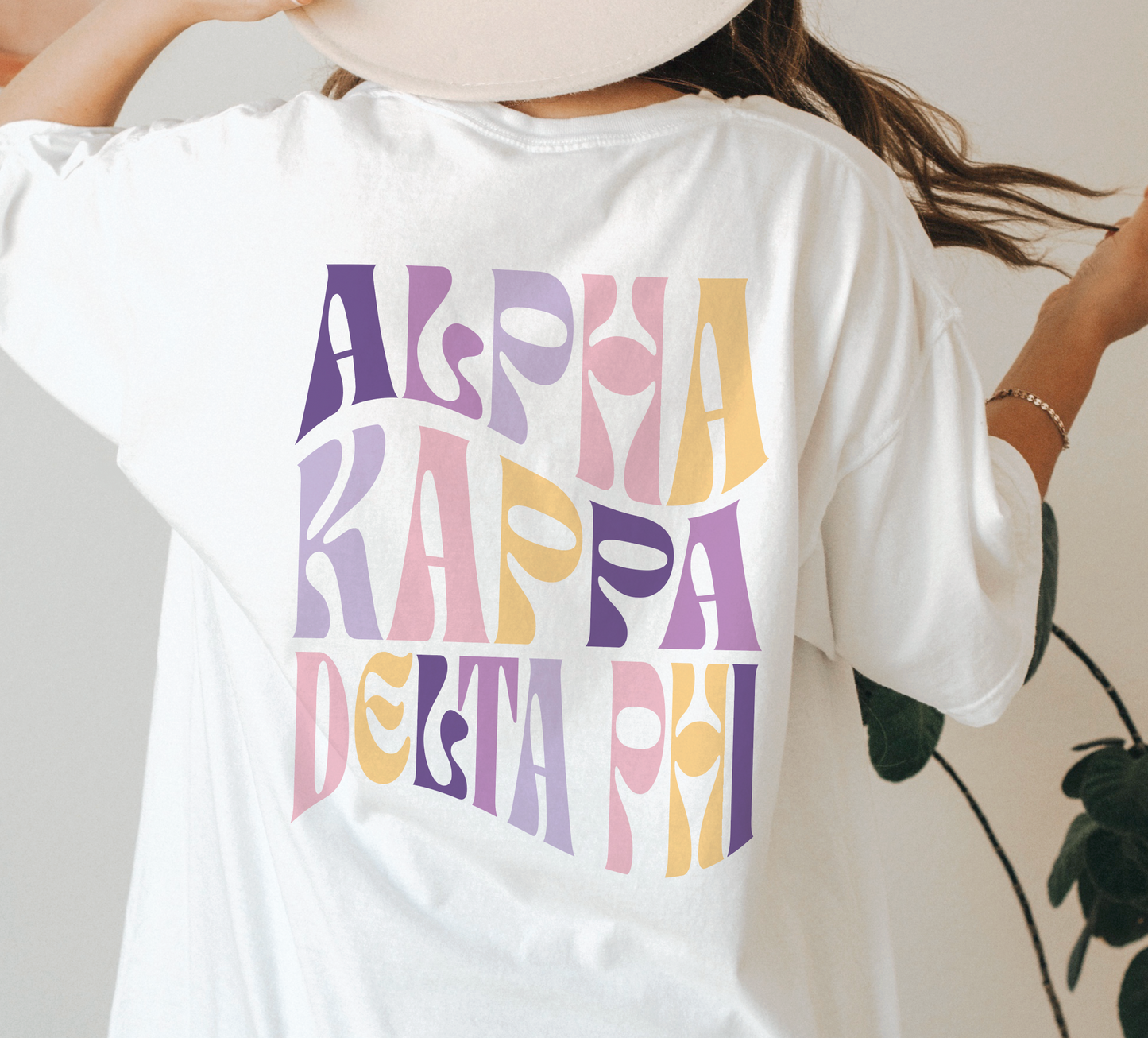 Alpha Kappa Delta Phi Oversized Shirt, Groovy Sorority Sweatshirt , Alpha Kappa Delta Phi Hoodie