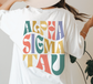 Alpha Sigma Tau Oversized Shirt, Groovy Sorority Sweatshirt , Alpha Sigma Tau Hoodie