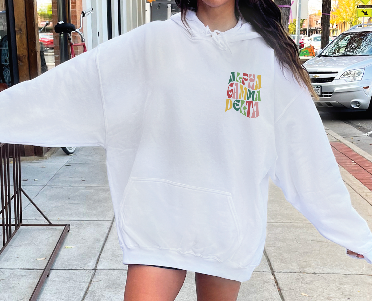 Alpha Gamma Delta Oversized Shirt, Groovy Sorority Sweatshirt , Alpha Gamma Delta Hoodie, AGD, Alpha Gam Shirt