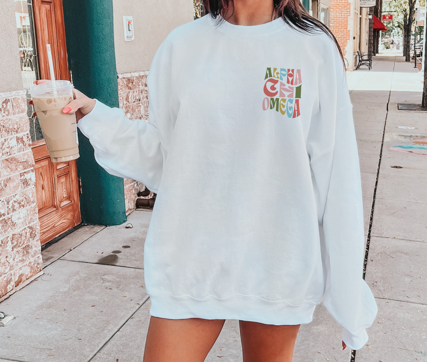 Alpha Chi Omega Oversized Shirt, Groovy Sorority Sweatshirt , Alpha Chi Omega Hoodie, A CHI O Sorority, Alpha Chi Omega Sorority Shirt, Alpha Chi shirt, AXO shirt