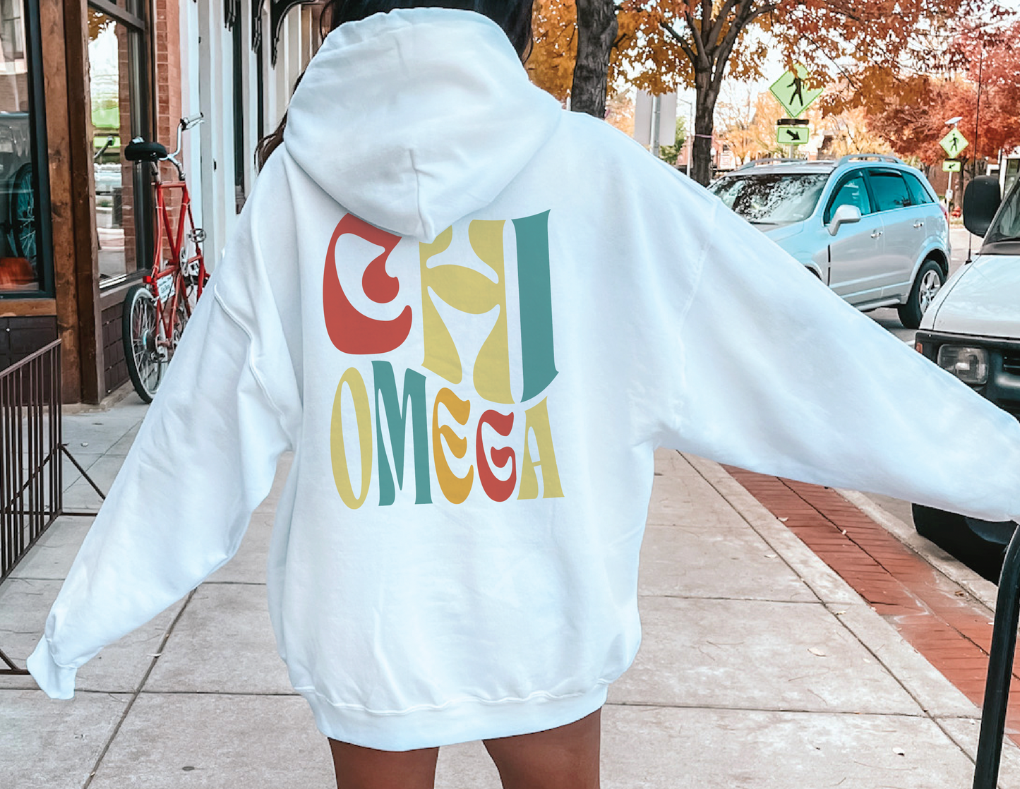 Chi Omega Oversized Shirt, Groovy Sorority Sweatshirt , Chi Omega Hoodie, Chi O, Chi Omega Shirt