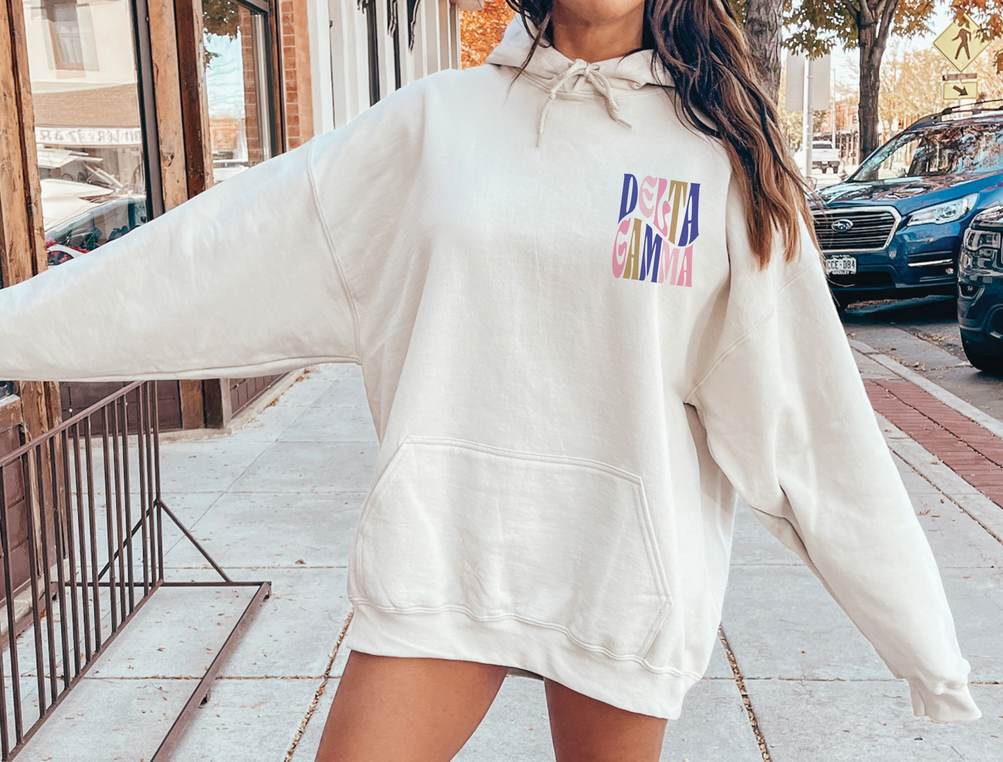 Delta Gamma Oversized Shirt, Groovy Sorority Sweatshirt , Delta Gamma Hoodie, Dee Gee, DG, DG Sorority Shirt