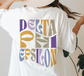 Delta Phi Epsilon Oversized Shirt, Groovy Sorority Sweatshirt , Delta Phi Epsilon Hoodie, Delta Phi Epsilon shirt, D Phi E sorority shirt