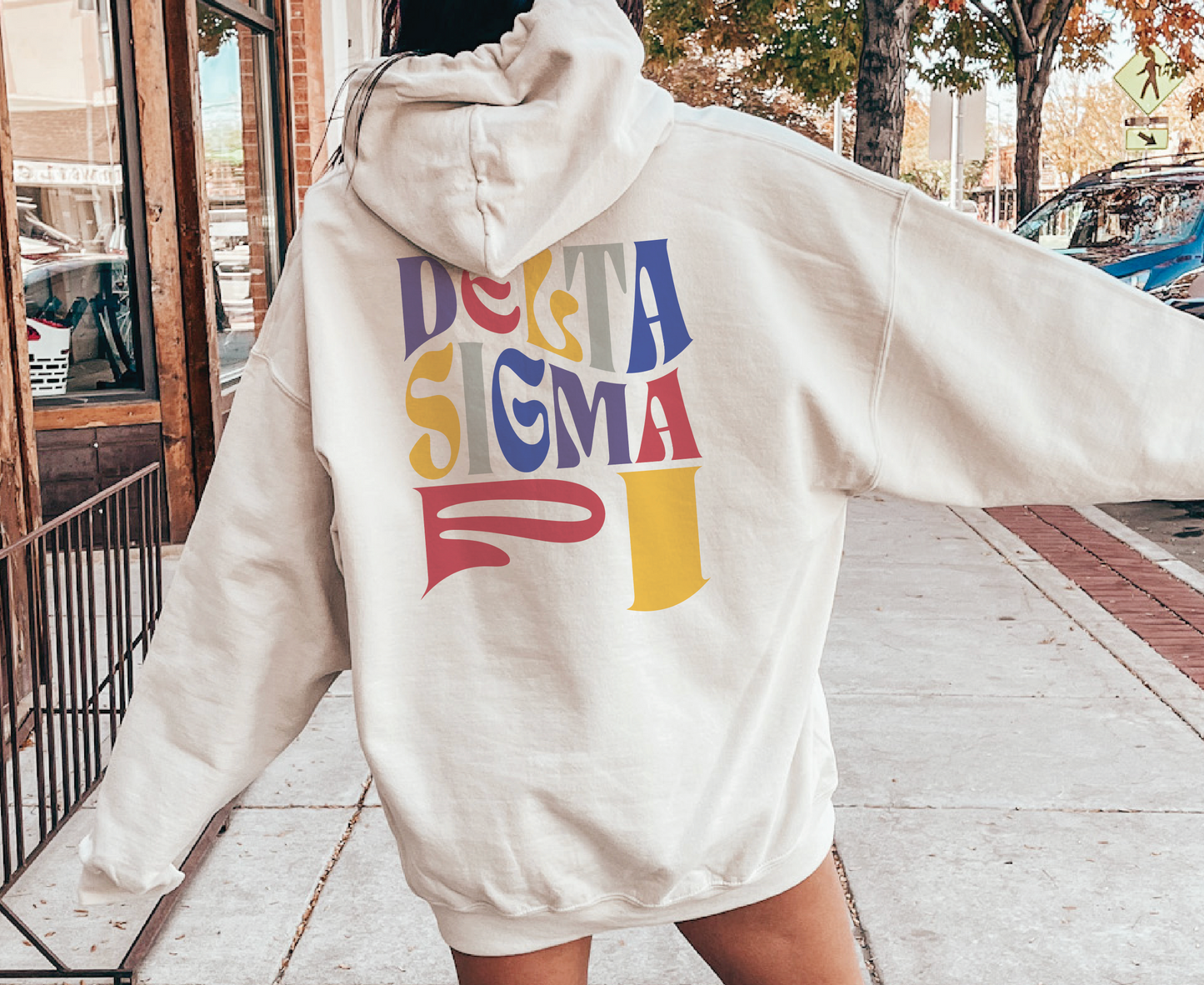 Delta Sigma Pi Oversized Shirt, Groovy Sorority Sweatshirt , Delta Sigma Pi Hoodie, Delta Sig Sorority, Delta Sigma Pi Sorority Shirt