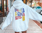 Delta Sigma Pi Oversized Shirt, Groovy Sorority Sweatshirt , Delta Sigma Pi Hoodie, Delta Sig Sorority, Delta Sigma Pi Sorority Shirt