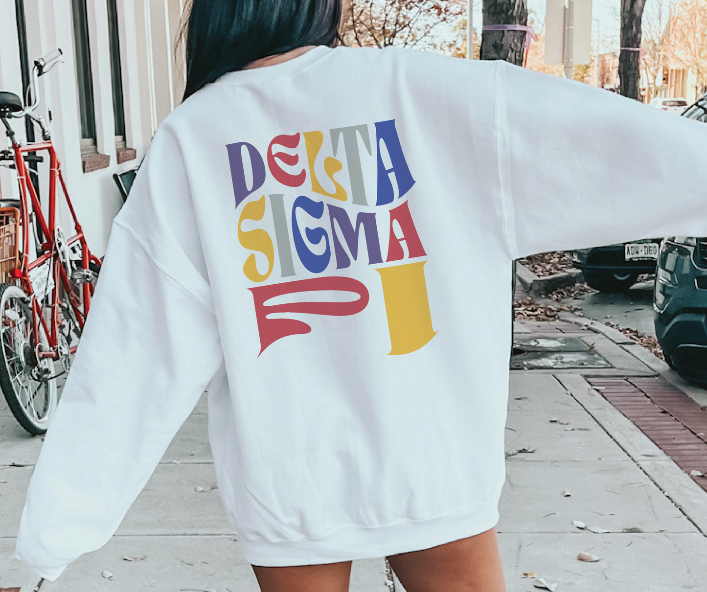 Delta Sigma Pi Oversized Shirt, Groovy Sorority Sweatshirt , Delta Sigma Pi Hoodie, Delta Sig Sorority, Delta Sigma Pi Sorority Shirt