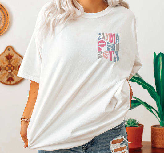 Gamma Phi Beta Oversized Shirt, Groovy Sorority Sweatshirt , Gamma Phi Beta Hoodie, Gamma Phi Sorority, Gamma Phi Beta Sorority Shirt