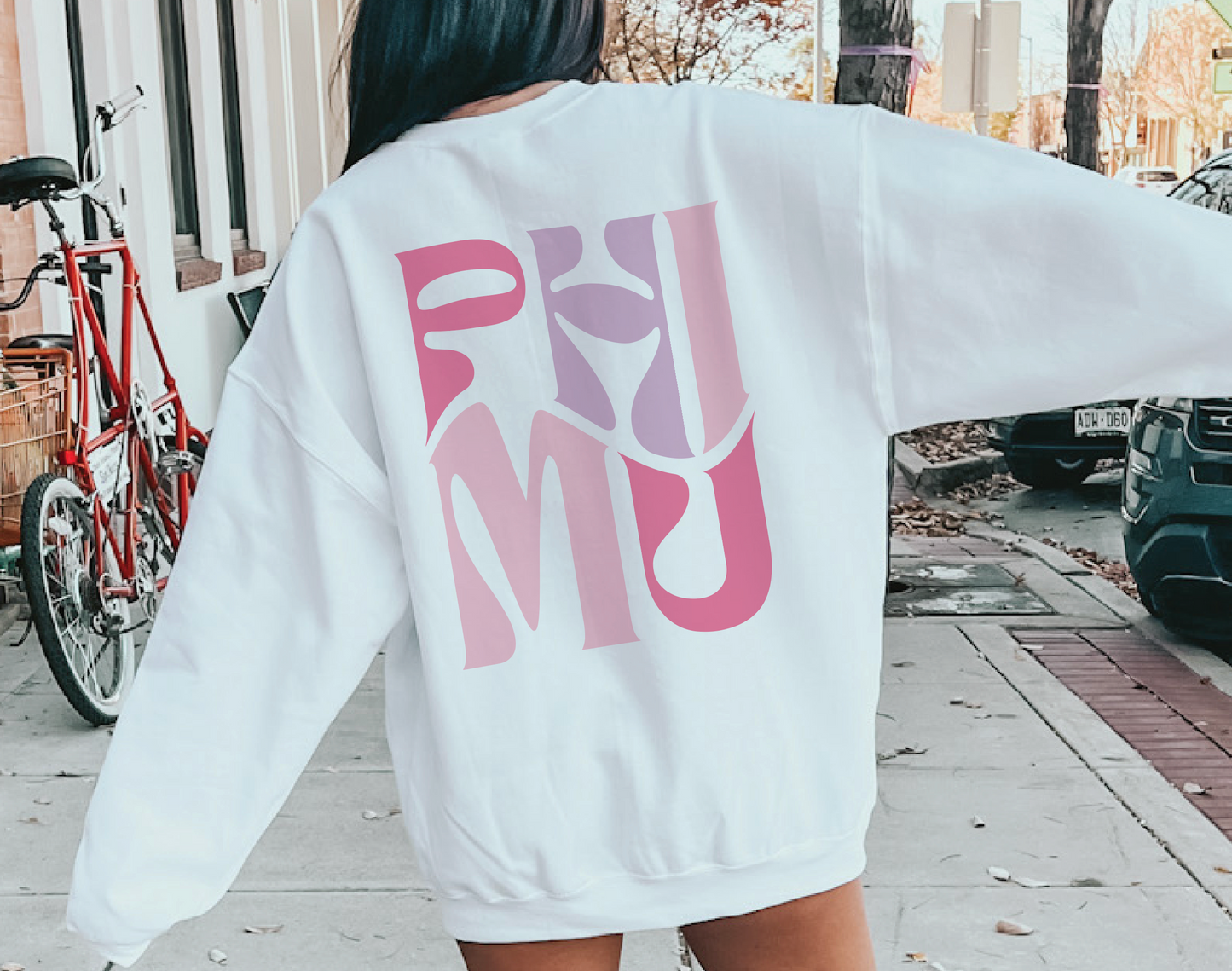 Phi Mu Oversized Shirt, Groovy Sorority Sweatshirt , Phi Mu Hoodie, Phi Mu Sorority, Phi Mu shirt