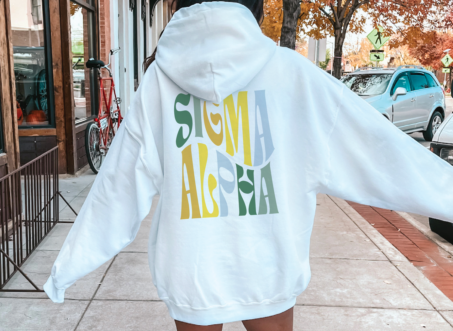 Sigma Alpha Oversized Shirt, Groovy Sorority Sweatshirt , Sigma Alpha Hoodie, Sigma Alpha Sorority Shirt