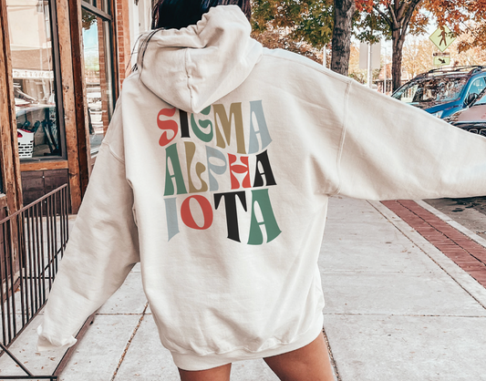 Sigma Alpha Iota Oversized Shirt, Groovy Sorority Sweatshirt , Sigma Alpha Iota Hoodie, SAI Sorority Shirt