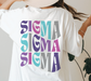 Sigma Sigma Sigma Oversized Shirt, Groovy Sorority Sweatshirt , Tri Sigma Hoodie, Tri Sig Sorority Shirt