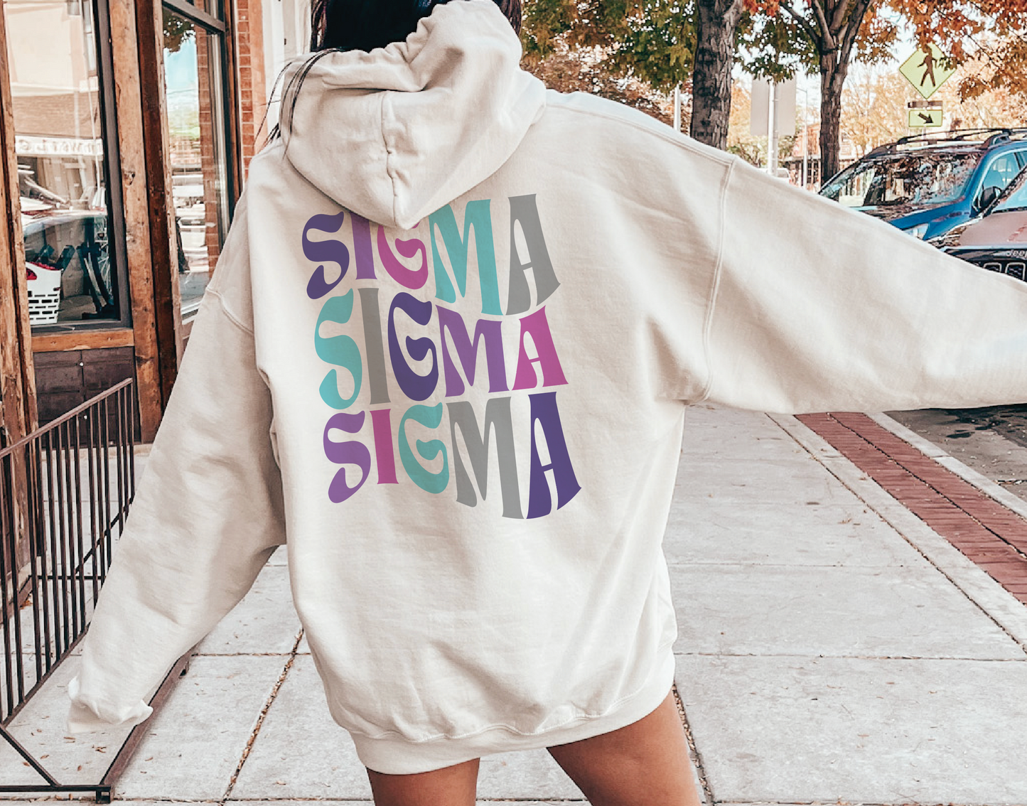 Sigma Sigma Sigma Oversized Shirt, Groovy Sorority Sweatshirt , Tri Sigma Hoodie, Tri Sig Sorority Shirt