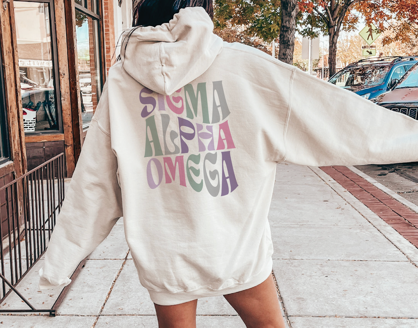 Sigma Alpha Omega Oversized Shirt, Groovy Sorority Sweatshirt , Sigma Alpha Omega sorority shirt, Sigma Alpha Omega Hoodie, SAO Christian Sorority Shirt